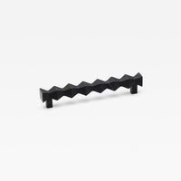 Lo & Co Forma Marble Pull Handle in black with sleek, modern design for cabinet or drawer application.