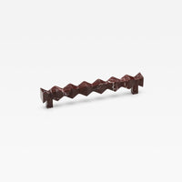 Lo & Co Forma Marble Pull Handle in rose marble with sleek metal mounting, ideal for modern furniture or cabinetry.