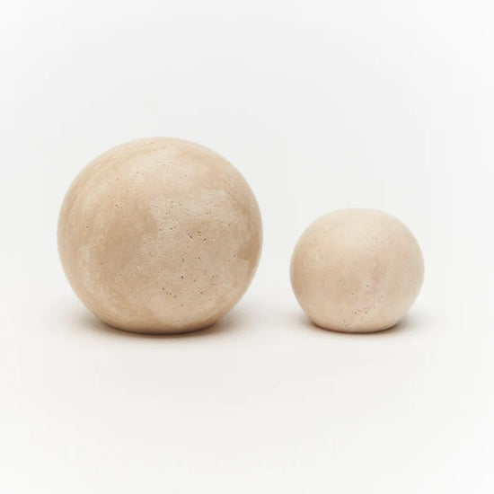 Lo & Co Hubble Knob Travertine in Travertine Marble