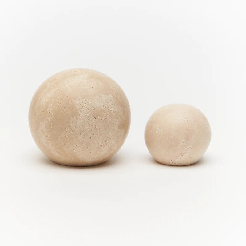 Lo & Co Hubble Knob Travertine in Travertine Marble