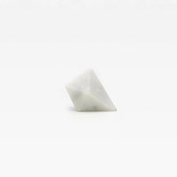 Prism Marble Knob Carrara 45mm in Carrara Marble