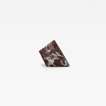 Prism Marble Knob Rosso 45mm in Rosso Marble