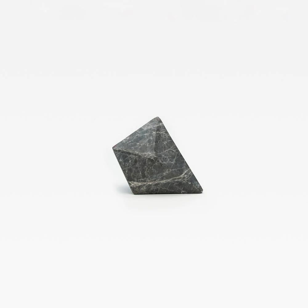 Prism Marble Knob Tundra Grey 45mm in Tundra Grey Marble