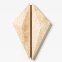 Prism Travertine Handle 320mm Pair in Travertine Marble