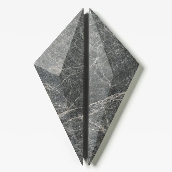 Prism Marble Handle Tundra Grey 320mm Pair in Tundra Grey Marble