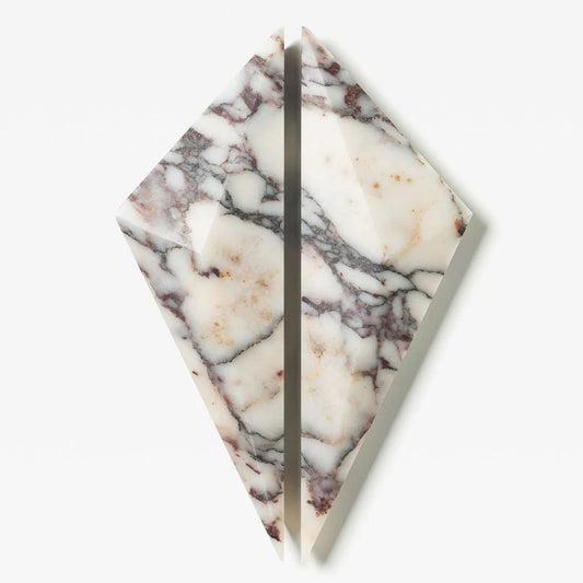 Prism Marble Handle Viola 320mm Pair in Viola Marble