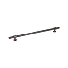 Momo Belgravia knurled cabinet pull handle in dark bronze finish, showcasing textured metal design for modern furniture.