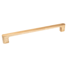 Momo LUV Timber back-to-back door pull handle in natural wood finish mounted on a door.
