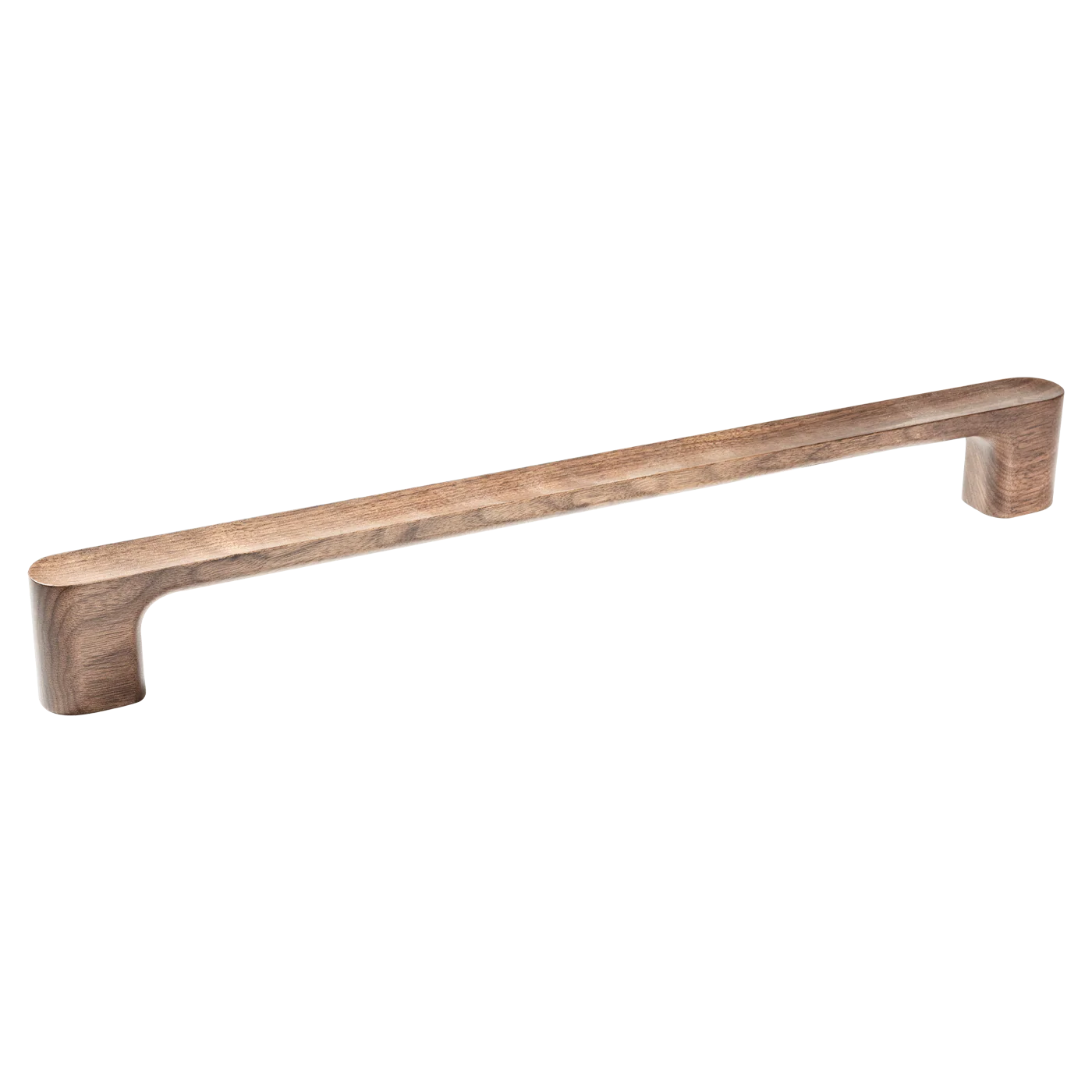Momo LUV Timber back-to-back door pull handle with a sleek wooden design and metal mounting brackets.