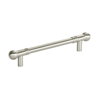 Momo PARLA cabinet pull handle in dark bronze finish, sleek modern design for kitchen or furniture cabinetry.
