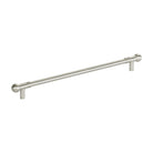 Momo PARLA cabinet pull handle in dark bronze finish mounted on a wooden cabinet door.