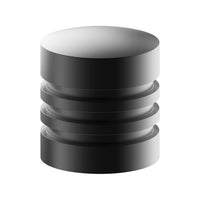 K003 Cabinet Knob, Solid Stainless Steel, 20mm Ø, Projection 22mm in Black