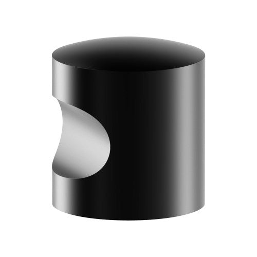 K009 Cabinet Knob, Solid Stainless Steel, 20mm Ø, Projection 28mm in Black