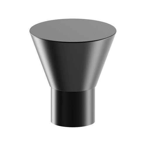 K016 Cabinet Knob, Solid Stainless Steel, 20mm Ø, Projection 22mm in Black