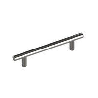 P001 Cabinet Pull Handle, Solid Stainless Steel, Ø10mm, 96mm CTC, 145mm OA, Projection 32mm in Polished Stainless Steel