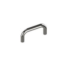 P003 Cabinet Pull Handle, Solid Stainless Steel, Ø10mm, 96mm CTC, 106mm OA, Projection 35mm in Polished Stainless Steel