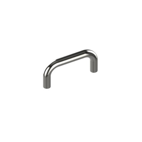 P003 Cabinet Pull Handle, Solid Stainless Steel, Ø10mm, 96mm CTC, 106mm OA, Projection 35mm in Polished Stainless Steel
