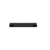 Cabinet Pull Cali Matt Black L130xW9xP28mm CTC96mm with Backplate in Matt Black