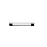 Cabinet Pull Cali Polished Chrome L130xW9xP28mm CTC96mm with Backplate in Polished Chrome