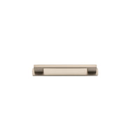 Cabinet Pull Cali Satin Nickel L130xW9xP28mm CTC96mm with Backplate in Satin Nickel