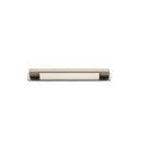 Cabinet Pull Cali Satin Nickel L194xW9xP28mm CTC160mm with Backplate in Satin Nickel