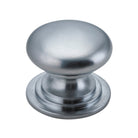 Cupboard Knob Sarlat Brushed Chrome P27xD32mm in Brushed Chrome