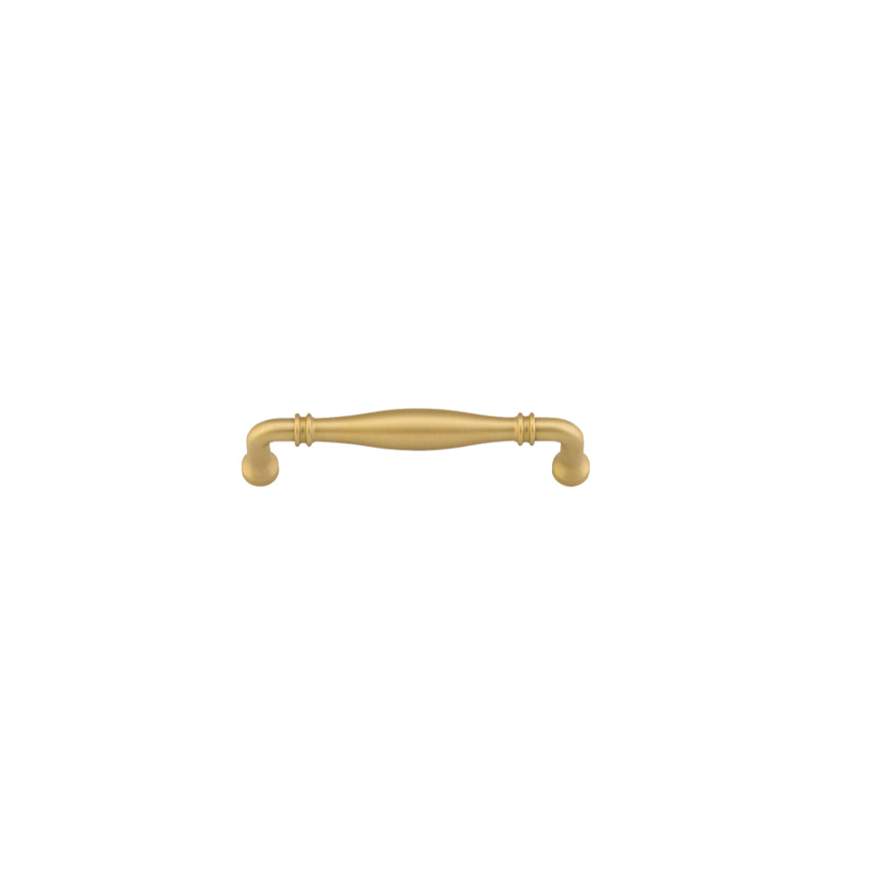 Cabinet Pull Sarlat Brushed Gold PVD L144xP43mm BD16mm CTC128mm in Brushed Gold PVD