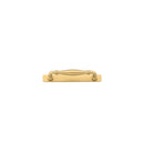 Cabinet Pull Sarlat Brushed Gold PVD L144xP46mm BD16mm CTC128mm With Backplate W173xH24mm T3mm in Brushed Gold PVD