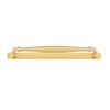 Cabinet Pull Sarlat Brushed Gold PVD L274xP51mm BD18mm CTC256mm With Backplate W301xH24mm T3mm in Brushed Gold PVD