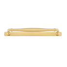 Cabinet Pull Sarlat Brushed Gold PVD L274xP51mm BD18mm CTC256mm With Backplate W301xH24mm T3mm in Brushed Gold PVD