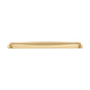 Cabinet Pull Sarlat Brushed Gold PVD L470xP54mm BD20mm CTC450mm With Backplate W495xH26mm T3mm in Brushed Gold PVD