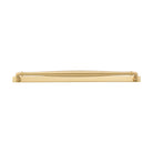 Cabinet Pull Sarlat Brushed Gold PVD L470xP54mm BD20mm CTC450mm With Backplate W495xH26mm T3mm in Brushed Gold PVD