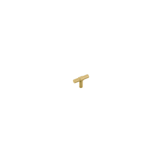 Cabinet Pull Helsinki T Brushed Gold PVD L50xP36mm BD11mm in Brushed Gold PVD