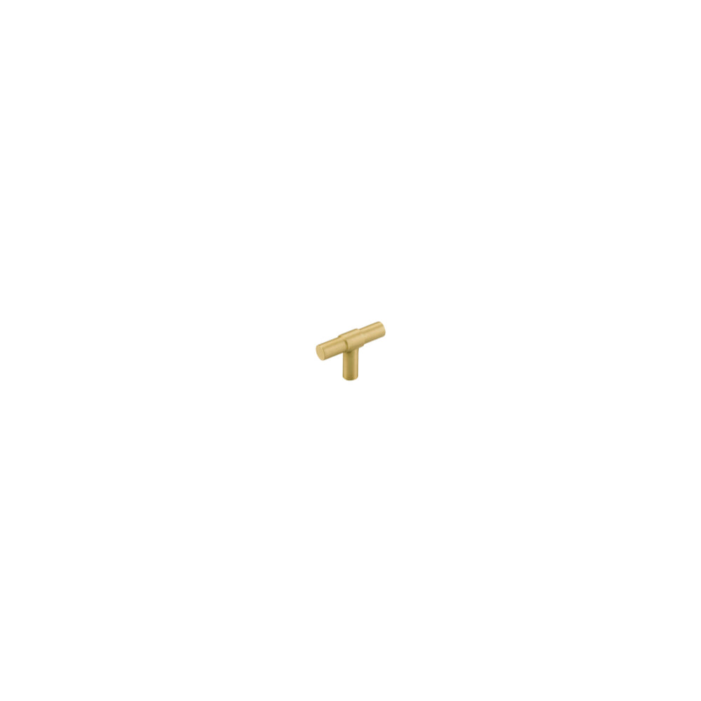 Cabinet Pull Helsinki T Brushed Gold PVD L50xP36mm BD11mm in Brushed Gold PVD