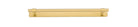 Cabinet Pull Helsinki Brushed Gold PVD L301xP39mm BD11mm CTC256mm With Backplate W301xH24mm T3mm in Brushed Gold PVD