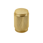Cupboard Knob Brunswick Knurled Brushed Gold PVD P28xD20mm in Brushed Gold PVD