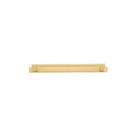 Cabinet Pull Baltimore Brushed Gold PVD With Backplate L301xW24xP39mm CTC256mm in Brushed Gold PVD