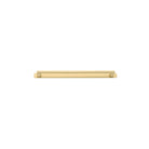 Cabinet Pull Baltimore Brushed Gold PVD With Backplate L365xW24xP39mm CTC320mm in Brushed Gold PVD