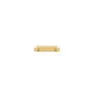 Cabinet Pull Osaka Brushed Gold PVD L111xW15xP33mm BD15mm CTC96mm With Backplate W141xH24mm T3mm in Brushed Gold PVD