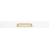 Cabinet Pull Brunswick Knurled Brushed Gold PVD L170xW15xP40 CTC160mm with Backplate in Brushed Gold PVD