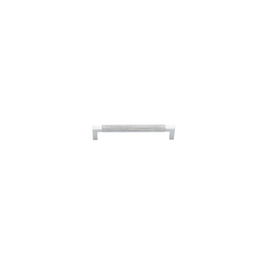 Cabinet Pull Brunswick Knurled Polished Chrome L170xW15xP40 CTC160mm in Polished Chrome