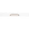 Cabinet Pull Brunswick Knurled Satin Nickel L170xW15xP40 CTC160mm with Backplate in Satin Nickel