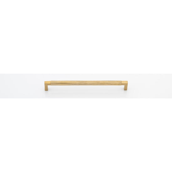 Cabinet Pull Brunswick Knurled Brushed Gold PVD L266xW15xP40 CTC256mm in Brushed Gold PVD