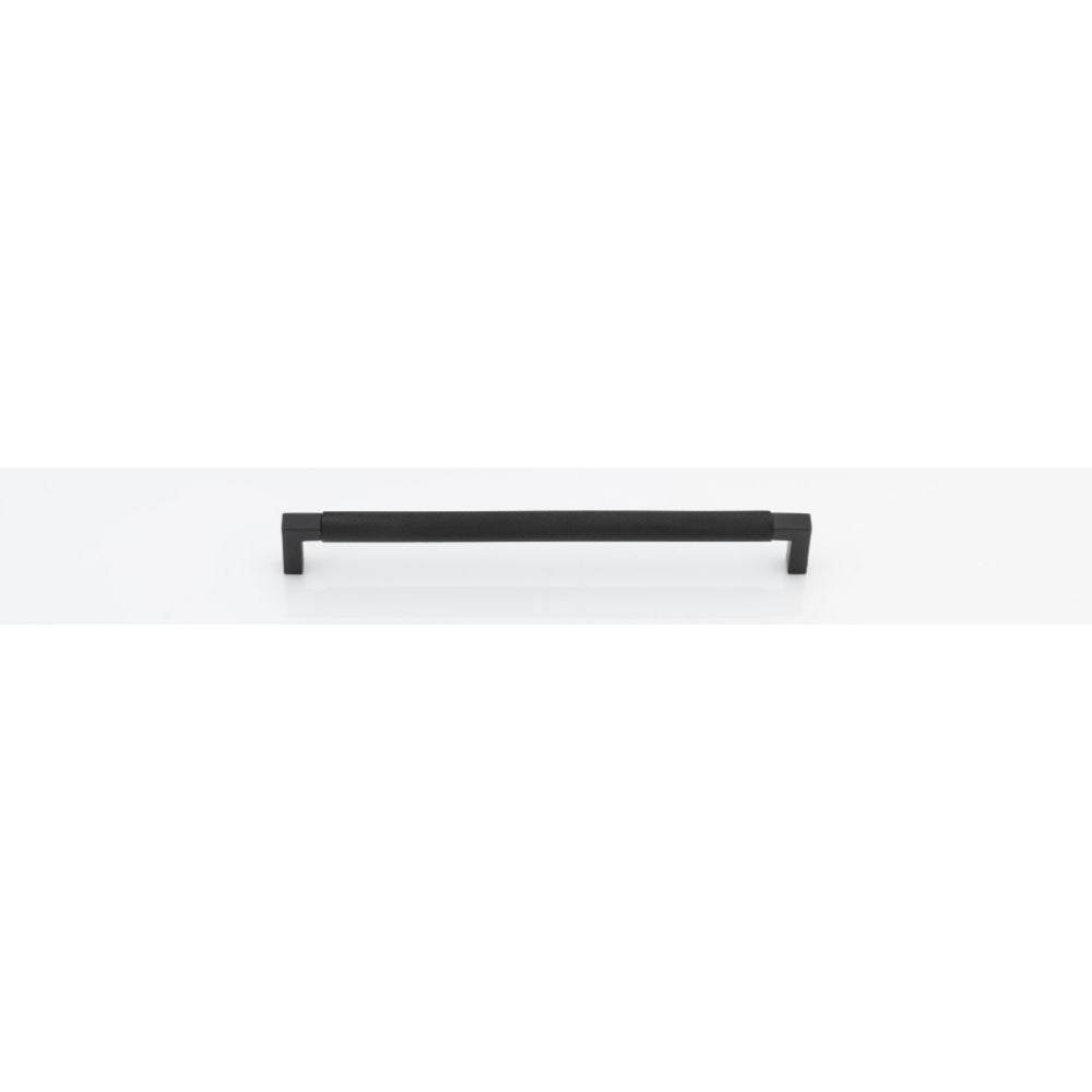 Cabinet Pull Brunswick Knurled Matt Black L266xW15xP40 CTC256mm in Matt Black