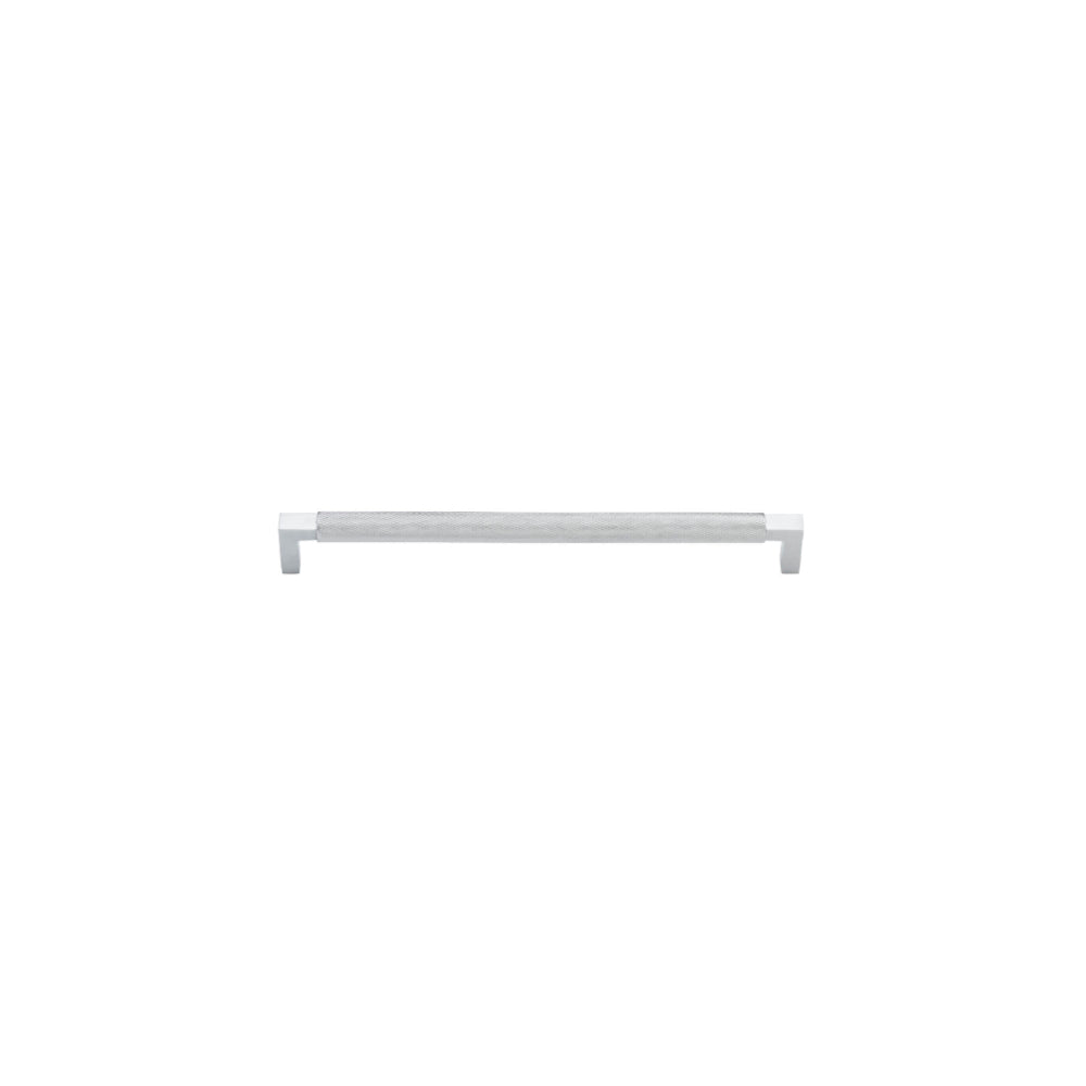 Cabinet Pull Brunswick Knurled Brushed Chrome L266xW15xP40 CTC256mm in Brushed Chrome