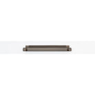 Cabinet Pull Brunswick Knurled Signature Brass L266xW15xP40 CTC256mm with Backplate in Signature Brass