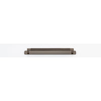 Cabinet Pull Brunswick Knurled Signature Brass L266xW15xP40 CTC256mm with Backplate in Signature Brass