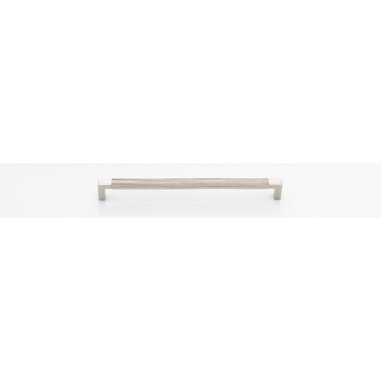 Cabinet Pull Brunswick Knurled Satin Nickel L266xW15xP40 CTC256mm in Satin Nickel