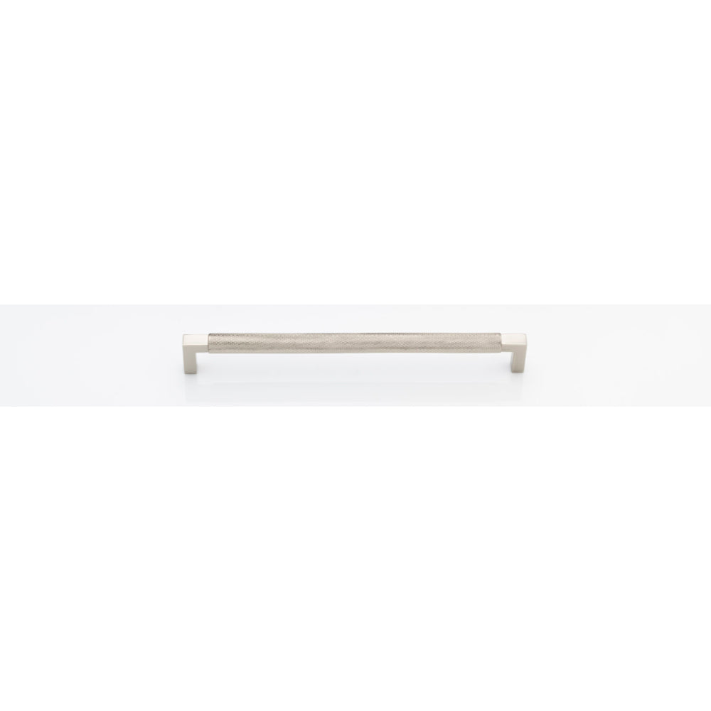 Cabinet Pull Brunswick Knurled Satin Nickel L266xW15xP40 CTC256mm in Satin Nickel