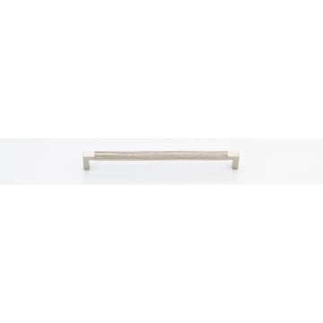 Cabinet Pull Brunswick Knurled Satin Nickel L266xW15xP40 CTC256mm in Satin Nickel
